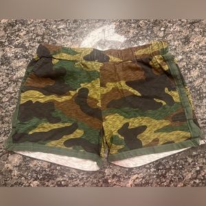 J Crew Crewcuts, green and brown camo shorts, girls sz 14
